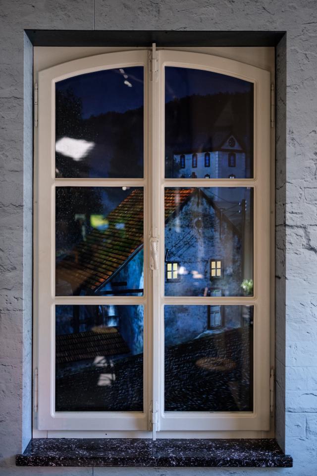 A window at the Tudor Museum